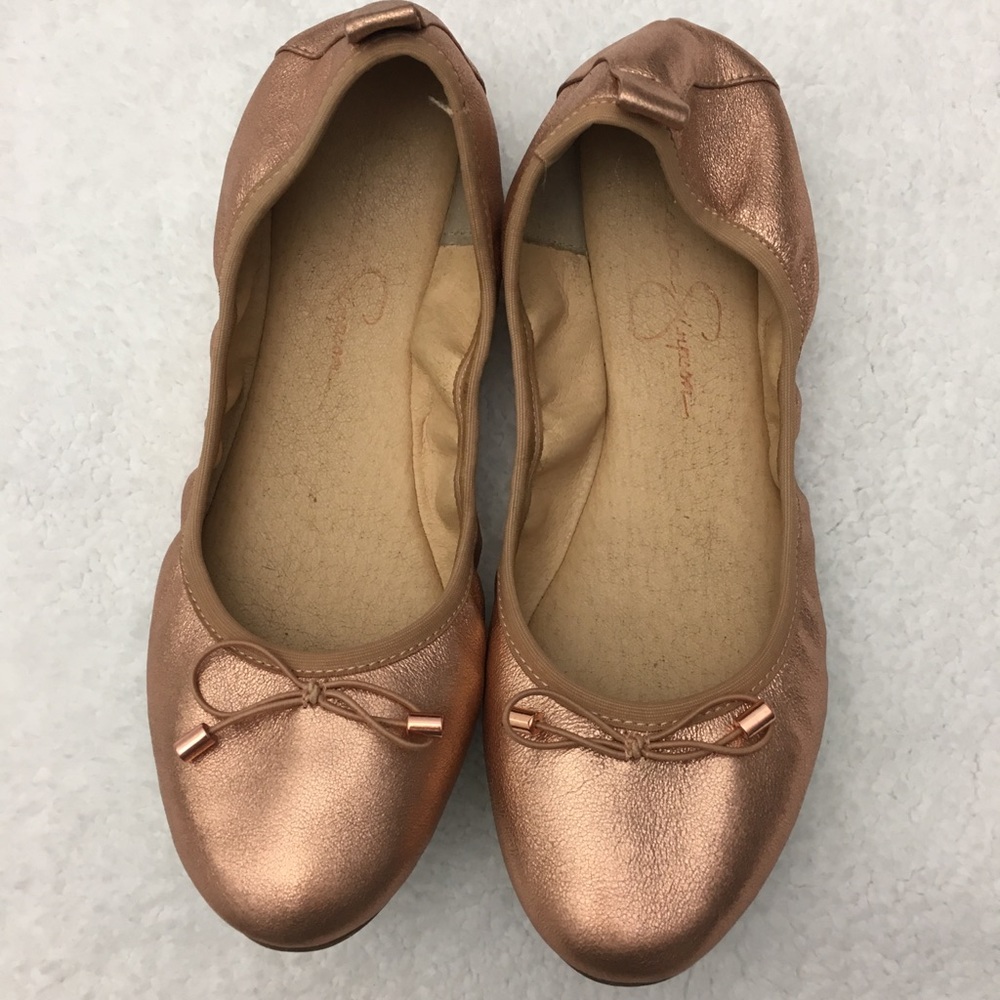 Gold Jessica Simpson flats